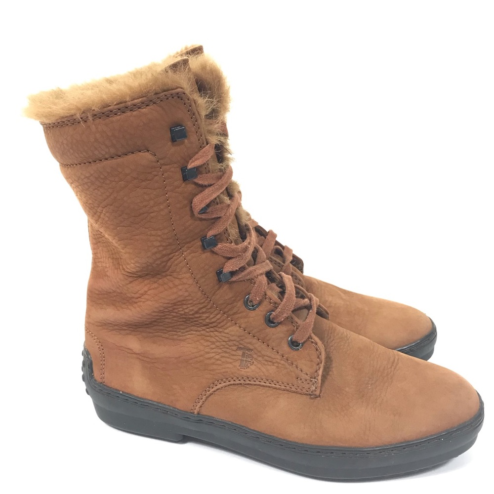 Tod's Brown Lace Up Boots for Women